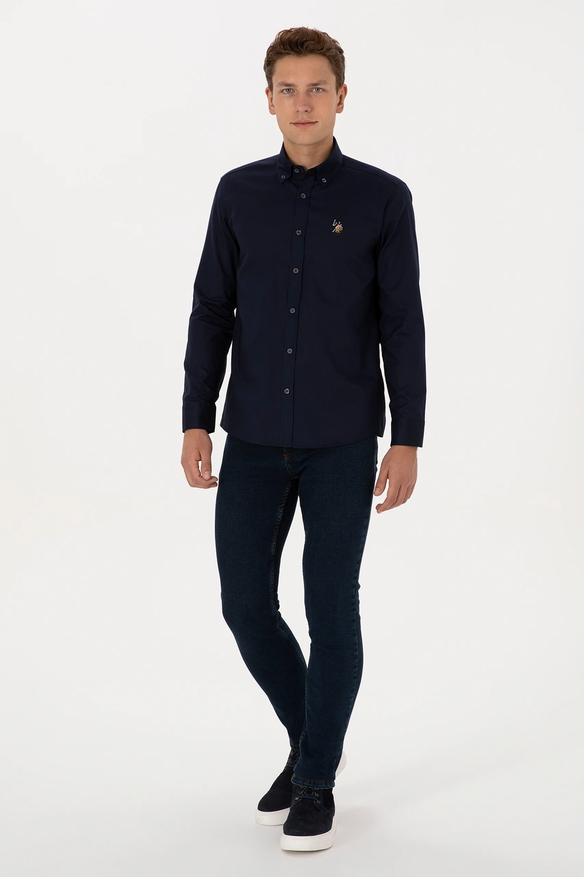 U.s. Polo Assn. Erkek Lacivert Gömlek Basic 50307676-vr033 Lacivert