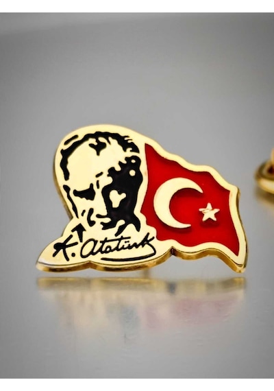 Yörük Tasarım 4 Lü Yaka Rozeti Gold Set Altın