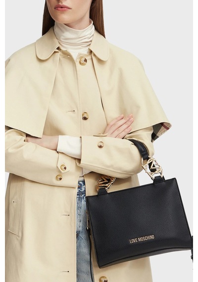Love Moschino Logolu Çıkarılabilir Askılı Çanta Bayan Çanta Jc4006pp1plb0000 Siyah