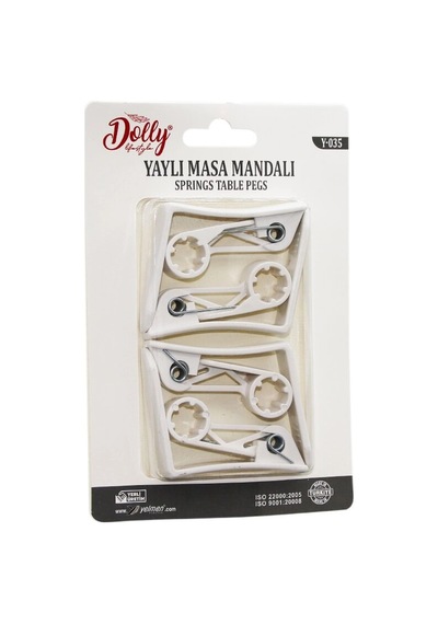 4 Parça Plastik - Yaylı Masa Örtüsü Mandalı Kıskacı Bx40 Diğer
