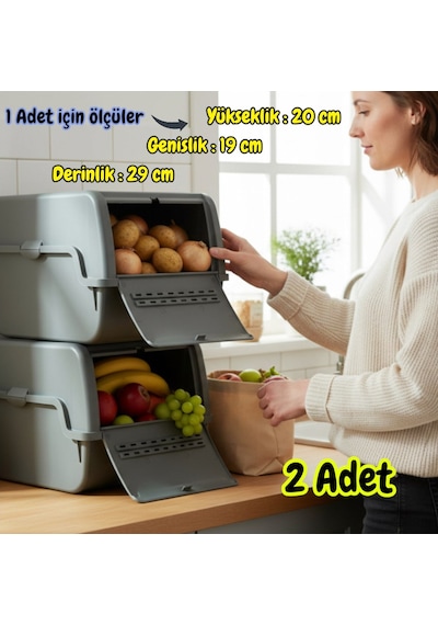 Technow Motek Mt-40 S-box 8 Litre Çok Amaçlı Organizer Düzenleyici Antrasit 2 Adet Antrasit