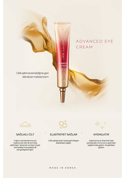 Maxclinic Göz Çevresi Için 17 Çeşit Peptid, Örümcek Ağı Peptid Ve Kolajen Içeren Advanced Eye Cream