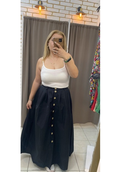 Tuba Toptaş Pamuklu Askılı Bluz Beyaz