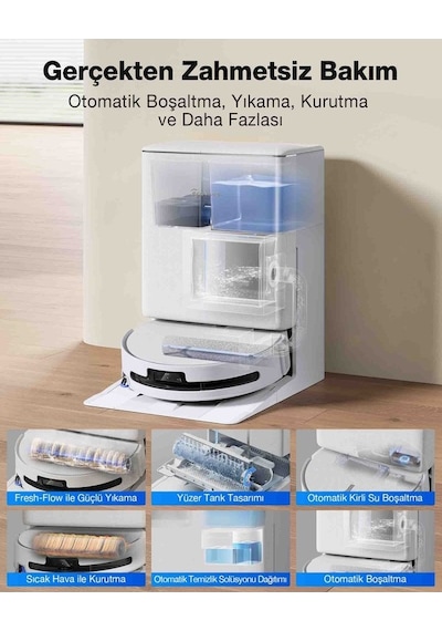 Ecovacs Deebot T90 Omni Robot Süpürge Ve Paspas Gri