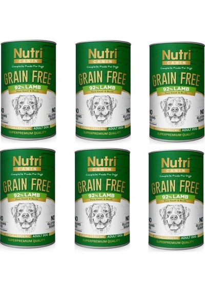 Nutri Canin Tahılsız Kuzu Etli Köpek Konserve 6 x 400 G