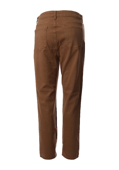 Faik Sönmez Minimalist Kadın Pantolon - Regular Fit Midi Kahve