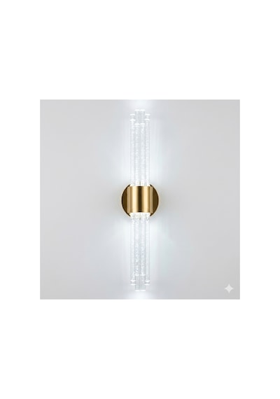 Matrix 8 Led Duvar Apliği Modern Ve Şık Tasarım Aplik Gold Gövde Beyaz Led Gold Kasa Beyaz Led