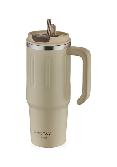 Shotay Travel Çelik Termos Mug 900ml Krem