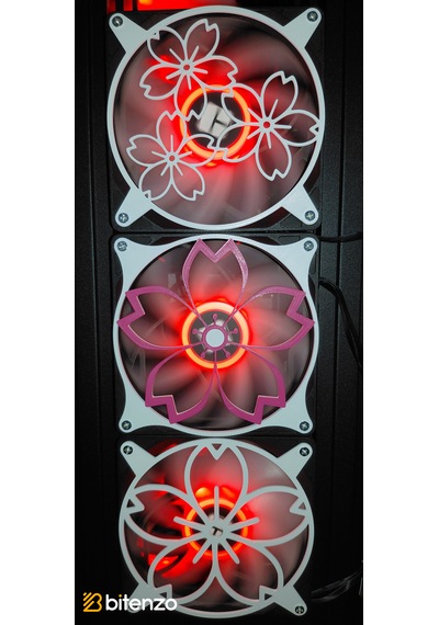 Botanik Desen 3 Lü 120x120 Mm Oyun Pc Aksesuarı, Masaüstü Bilgisayar Fan Kapağı Seti Çok Renkli