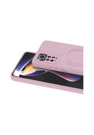 Newface - 422 - Xiaomi Redmi Note 12 Pro 4g Regal Magsafe Standlı Kapak - - Csmo-tex - Açık Pembe Diğer