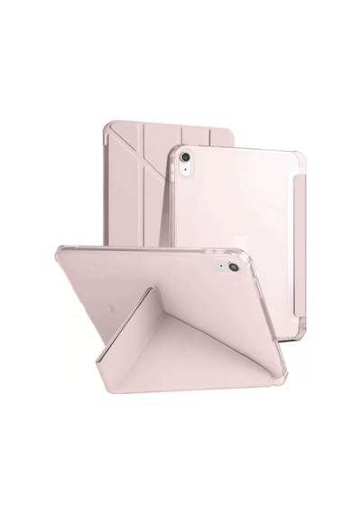 Newface Apple Uyumlu İpad 2025 10.9 10.nesil A16 Kılıf Kalemlikli Mars Tablet Kılıfı - Rose Gold