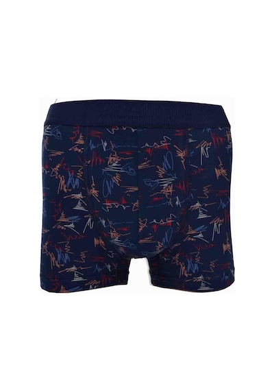 Erkek Desenli Likralı Penye 6 Lı Boxer Berrak-4480 001