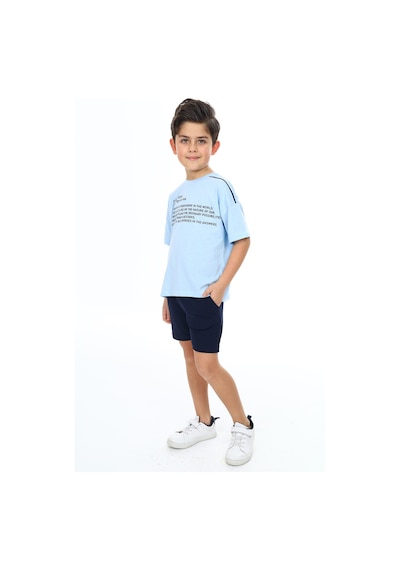 Toontoy Kids Toontoy Erkek Çocuk Baskılı Şortlu Takım Mavi