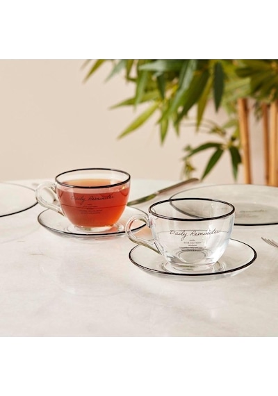 Bella Maison Daily Reminder 2'li Çay Fincan Seti Siyah 240 Cc Sku: Smg8690010566492 Açık Gri