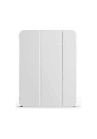 Apple İpad Tablet İle Uyumlu Tablet Kılıfı Smart Cover Uyku Modlu Standlı Arkası Sert Şeffaf Kapak Gri, İpad Pro 11 2024