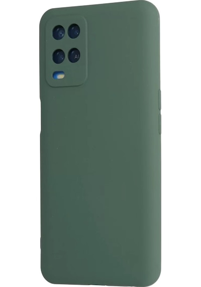Newface Oppo A54 4g Kılıf Nano İçi Kadife Silikon - Koyu Yeşil