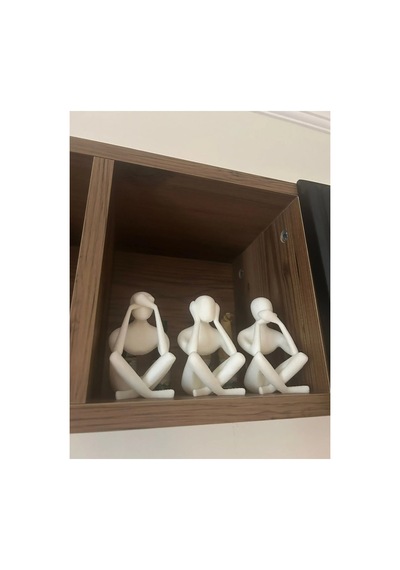 3'lü Set Meditasyon Modern Biblo Masa Üstü Biblo, Görmedim Duymadım Bilmiyorum Hean Speak See 05910206