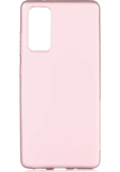 Kilifone - Samsung Uyumlu Galaxy S20 Fe - Kılıf Mat Renkli Esnek Premier Silikon Kapak - Rose Gold