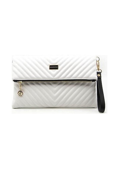 Silver Polo Sp1134 Kadın Portföy & Clutch Kapitone V Beyaz-beyaz