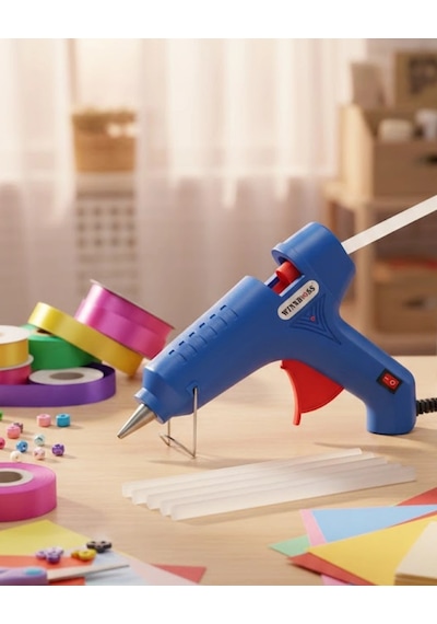 Hubrendy Kargo 11 Mm Silikon Uyumlu 80 W Güçlü Silikon Tabancası 5 Adet Silikon Hediyeli