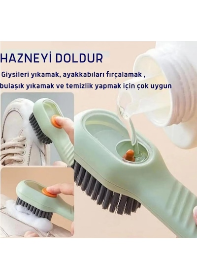 Sıvı Doldurma Hazneli, Ayakkabıdan Veya Herhangi Bir Yüzeyden, Kir, Leke Çıkarma Temizleme Fırçası, Çok Amaçlı, İşlevsel Fırça 1 Adet Yeşil Belirtilmemiş Sıvı Doldurma Hazneli, Ayakkabıdan Veya Herhangi Bir Yüzeyden, Kir, Leke Çıkarma Temizleme Fırçası, Çok Amaçlı, İşlevsel Fırça 1 Adet Yeşil Belirtilmemiş