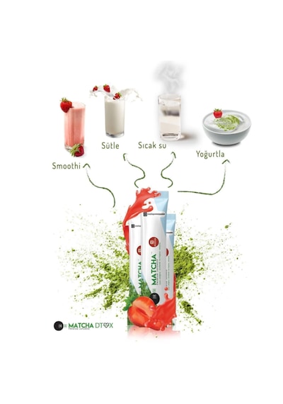 Bilge Matcha Premium Japanese Çilek Aromalı Matcha Çayı 1 Ku