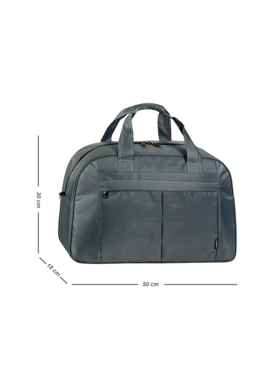 Galb Leather Komple Astarli 1 Kalite Capraz Askilikli Seyahat Cantasi Gri