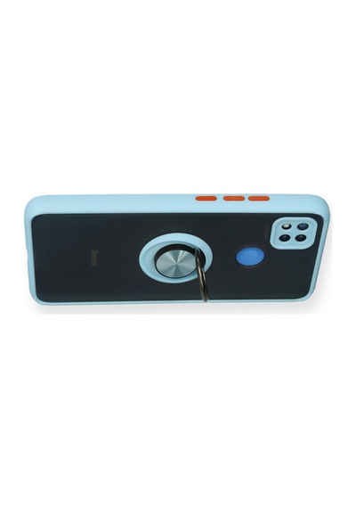 Xiaomi Redmi 9c Uyumlu Kılıf Montreal Yüzüklü Silikon Kapak - Buz Mavi