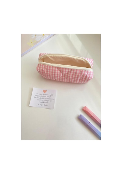 Pembe Pötikare Kapitone Kalemlik Astar Lı, Puf Puf Yumuşacık, Geniş Hacimli 1. Sınıf Kalite Pembe Pembe