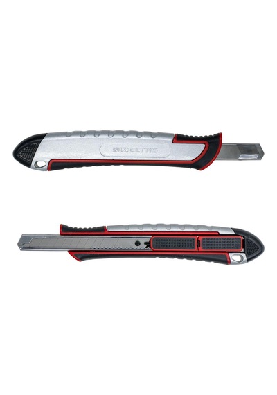 İzeltaş Pro Metal Gövde Emniyetli Otomatik Kilitli Dar Maket Bıçağı 9 MM