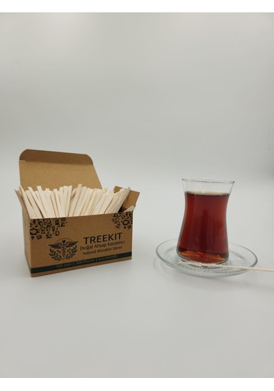Ahşap Tahta Çay Kahve Karıştırıcı 11 Cm 4000 Adet %100 Doğal Açık Ahşap