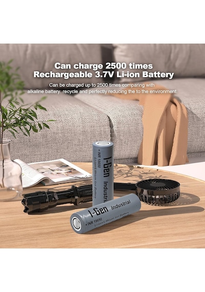 I-gen Industrial E001 Inr 18650 3.7v 2000 Mah 3c 7.4wh Li-ıon Şarjlı Pil Düz Başlı Lityum Pil 4'lü Paket