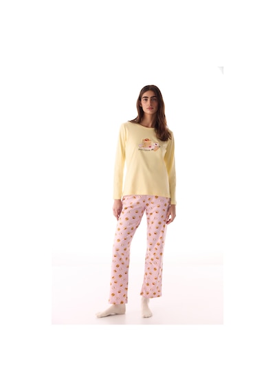 Penti Renkli Breakfast Pantolon Pijama Takımı