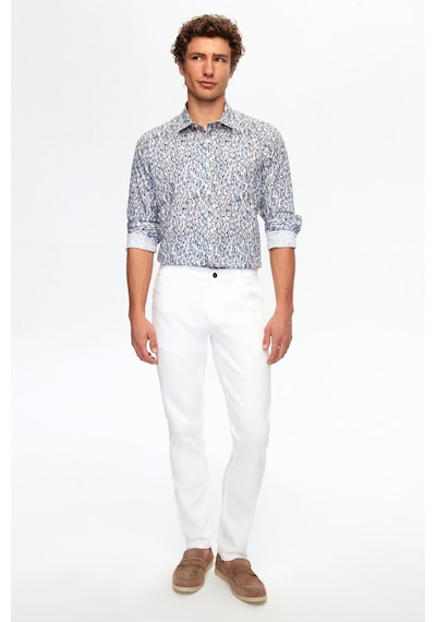 Twn Slim Fit Lacivert Baskılı Gömlek 2ec0221062590 Lacivert