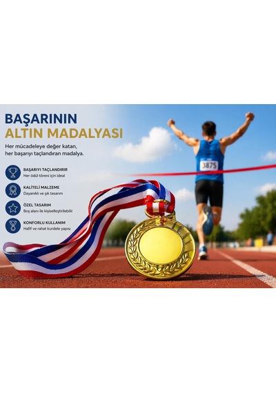 Avessa Mad-6.3 Cm Madalya Boş Kurdelalı Çok Renkli