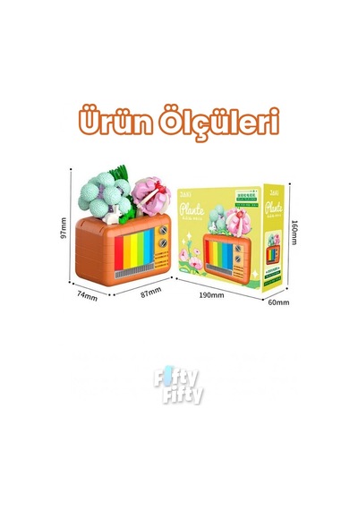 Jaki Plante Serisi Renkli Tv 207 Parça Oyucak Yapım Seti -ffjk2716