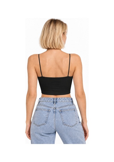 Mrm Pro Kadın Siyah İnce Askılı Crop Büstiyer Sabit Cup Pedli Esnek Toparlayıcı Günlük Atlet Siyah Siyah Mrm Pro Kadın Siyah İnce Askılı Crop Büstiyer Sabit Cup Pedli Esnek Toparlayıcı Günlük Atlet Siyah Siyah
