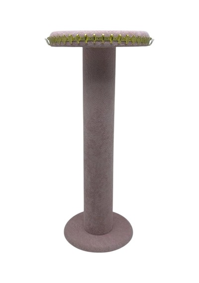 Süet Kumaş Pembe Renk 35 Cm Yuvarlak Model Kolye-tesbih-bileklik Standı