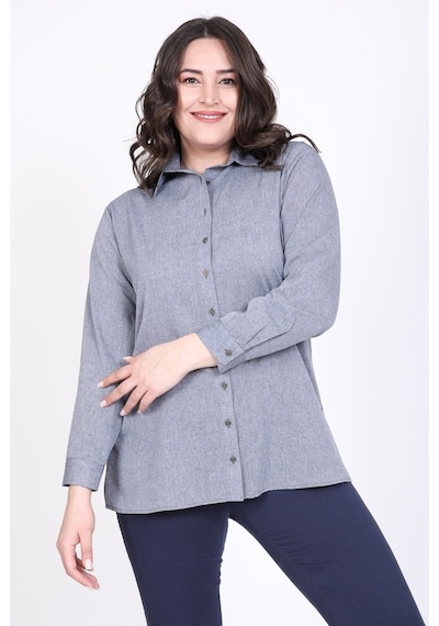 Myline Denim Görünümlü Gömlek