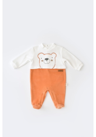 BabyCosy Baby Cosy Teddy Kadife Ayaklı Tulum - CSYK6012 - Rebebe