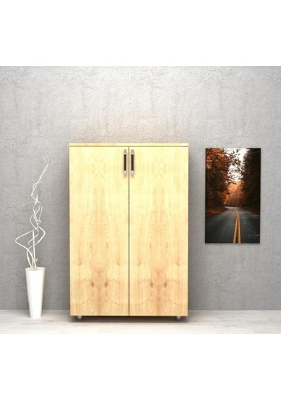 Kobiç Ofis Dosya Dolabı Kilitli Tam Kapak Suntalam Dolap 70x35x115 Cm Meşe Meşe