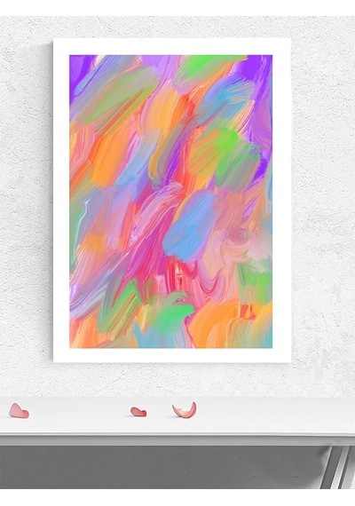 Haze Kromatik Sis Soyut Sanat Sanatsal Poster - Afiş - Dekorasyon