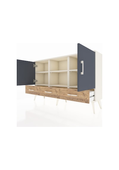 Arges Konsol 6 Raflı 3 Çekmeceli 3 Kapaklı 132x30x83 Aytaşı-antrasit/çam Antrasit/çam Arges Konsol 6 Raflı 3 Çekmeceli 3 Kapaklı 132x30x83 Aytaşı-antrasit/çam Antrasit/çam