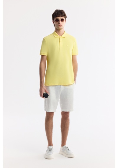 Avva Erkek Sarı Kıvrılmaz Polo Yaka %100 Pamuk Basic Regular Fit T-shirt B001032 Avva Erkek Sarı Kıvrılmaz Polo Yaka %100 Pamuk Basic Regular Fit T-shirt B001032