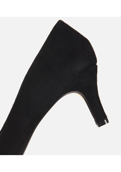 Hotiç Kadın Süet Deri Siyah Kısa Topuklu Stiletto 01ayh321890a100 01ayh321890a100 Siyah
