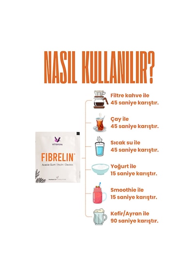 Vitisfera Fibrelin Akasya Gamı - Inülin - Dirençli Dekstrin Içeren Prebiyotik Kompleks 30 Saşe Vitisfera Fibrelin Akasya Gamı - Inülin - Dirençli Dekstrin Içeren Prebiyotik Kompleks 30 Saşe