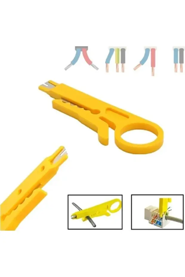 Yeni Nesil Pense + Rj45 Rj11 Test Cihazı + Kablo Soyucu + 100 Adet Yeni Nesil Rj45 + Krone Bıçağı Kep Kep Ethernet Bakım Kiti