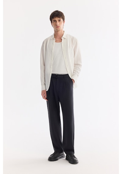 Avva Erkek Siyah Klasik Bel Nefes Alan Modal Karışımlı Soft Touch Baggy Fit Pantolon A61y3033 Avva Erkek Siyah Klasik Bel Nefes Alan Modal Karışımlı Soft Touch Baggy Fit Pantolon A61y3033