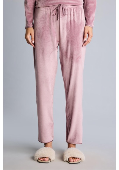 Defacto Regular Fit V Yaka Uzun Kollu 2li Velur Pijama Takımı A3356ax26aubr97 Bordo-br97