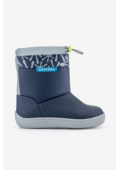 Hopfrög Rain Boots Süper Mat Lacivert Suya Ve Soğuğa Dayanıklı Barefoot Çocuk Botu Lacivert